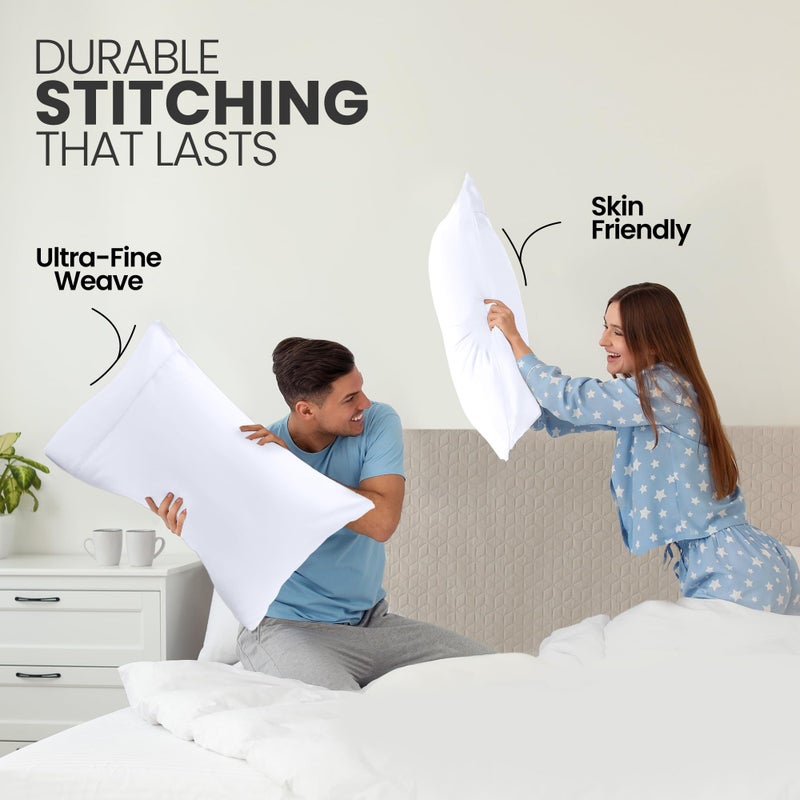 Utopia Bedding King Pillow Cases - 2 Pack - Envelope Closure - Soft Brushed Microfiber Fabric - Shrinkage and Fade Resistant Pillow Covers King Size 20 X 40 Inches (King, White) - Image 4